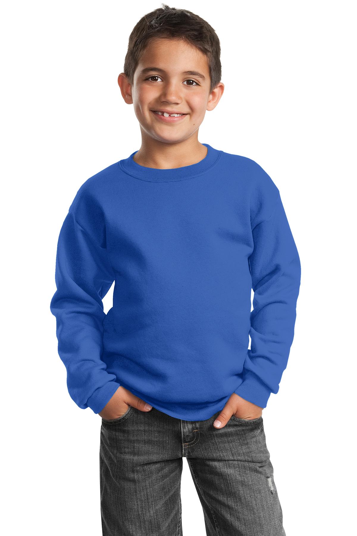 Port & Company? Youth Core Fleece Crewneck Sweatshirt. PC90Y