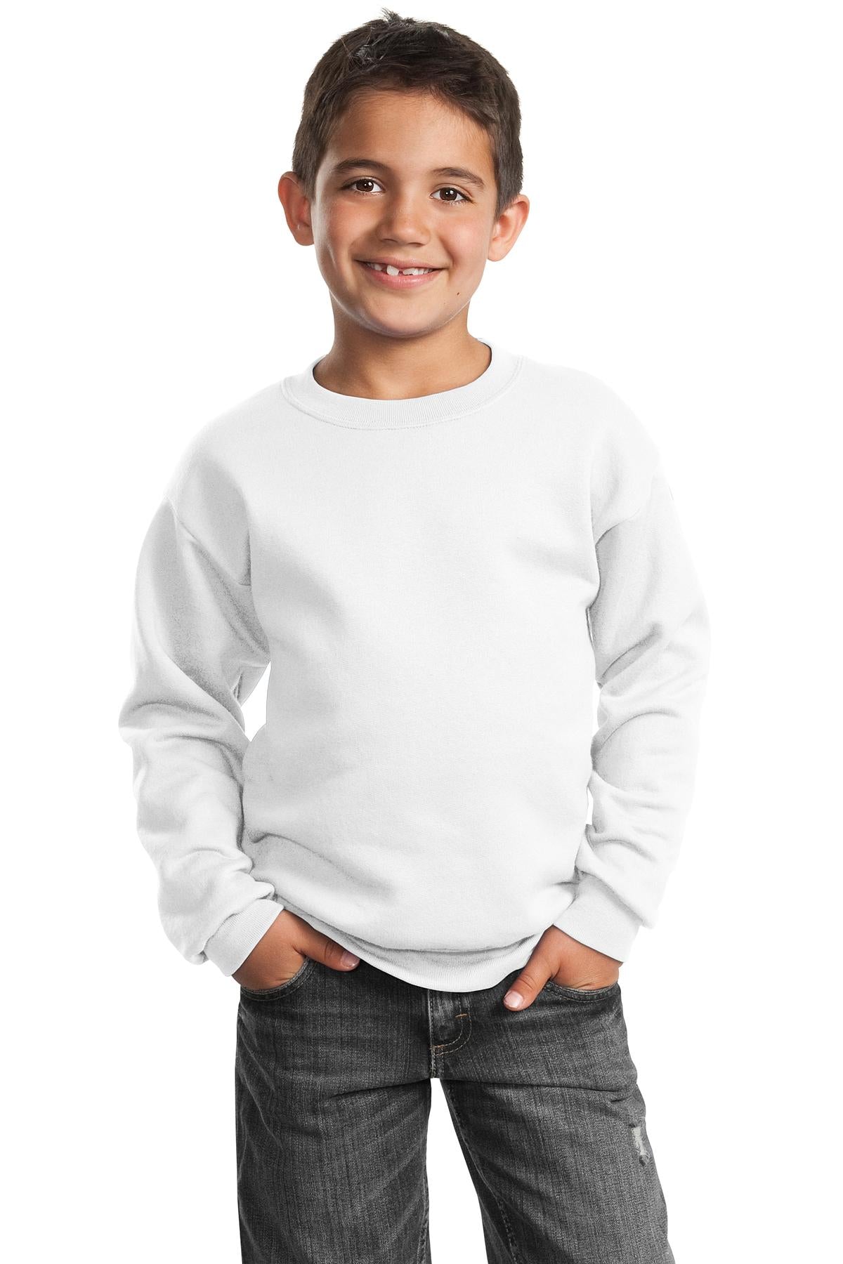 Port & Company? Youth Core Fleece Crewneck Sweatshirt. PC90Y