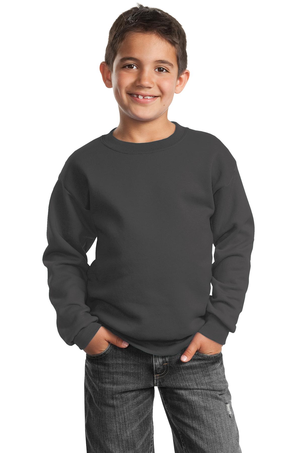 Port & Company? Youth Core Fleece Crewneck Sweatshirt. PC90Y