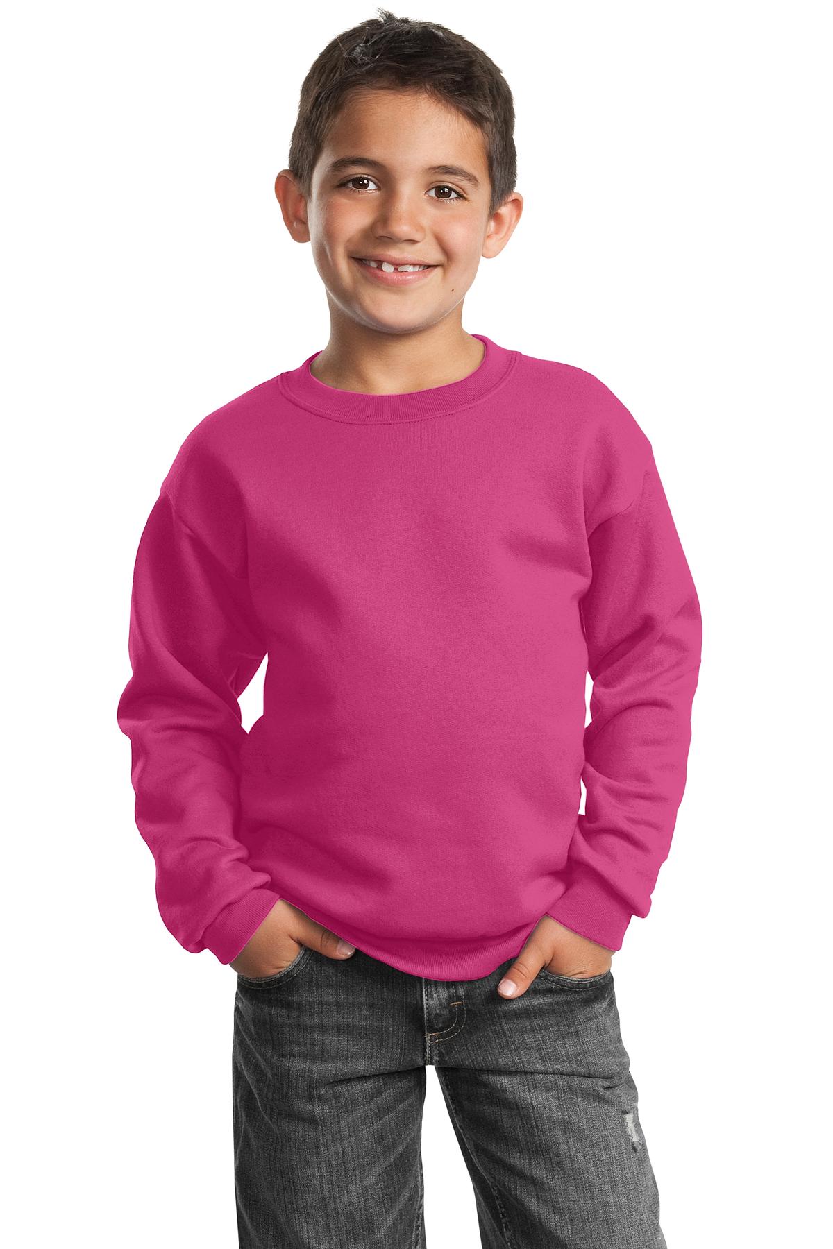 Port & Company? Youth Core Fleece Crewneck Sweatshirt. PC90Y