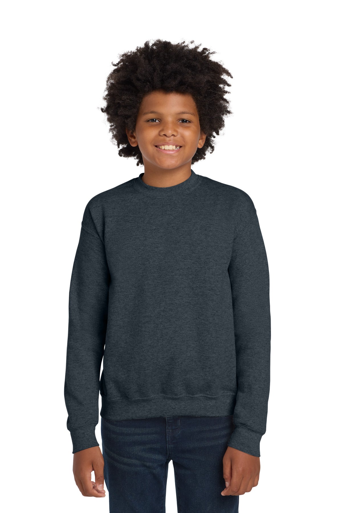 Gildan? Youth Heavy Blend? Crewneck Sweatshirt.  18000B