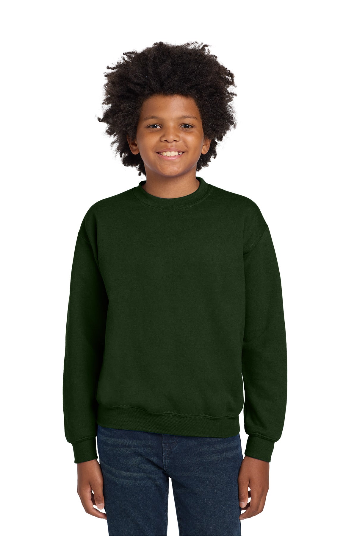 Gildan? Youth Heavy Blend? Crewneck Sweatshirt.  18000B