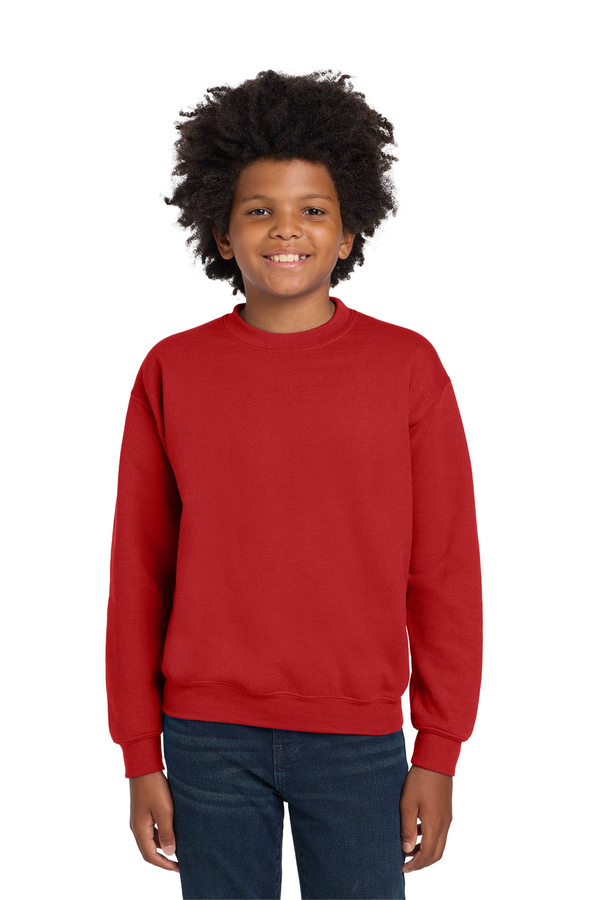 Gildan? Youth Heavy Blend? Crewneck Sweatshirt.  18000B