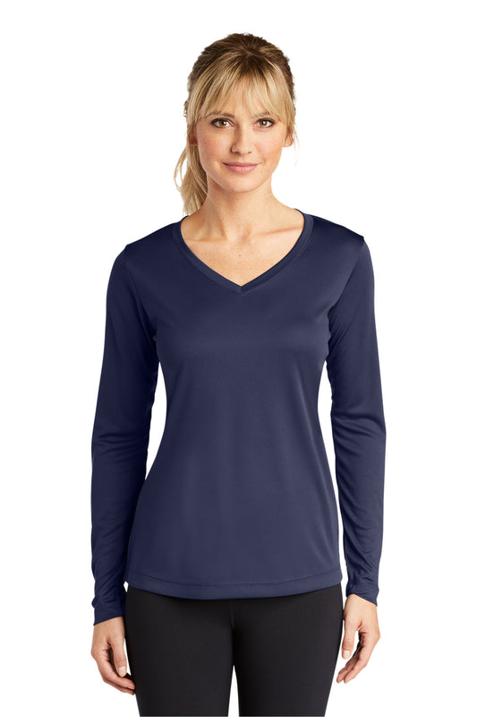 Sport-Tek Women's Long Sleeve PosiCharge? Competitor? V-Neck Tee. LST353LS