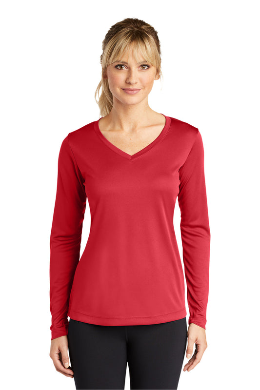 Sport-Tek Women's Long Sleeve PosiCharge? Competitor? V-Neck Tee. LST353LS