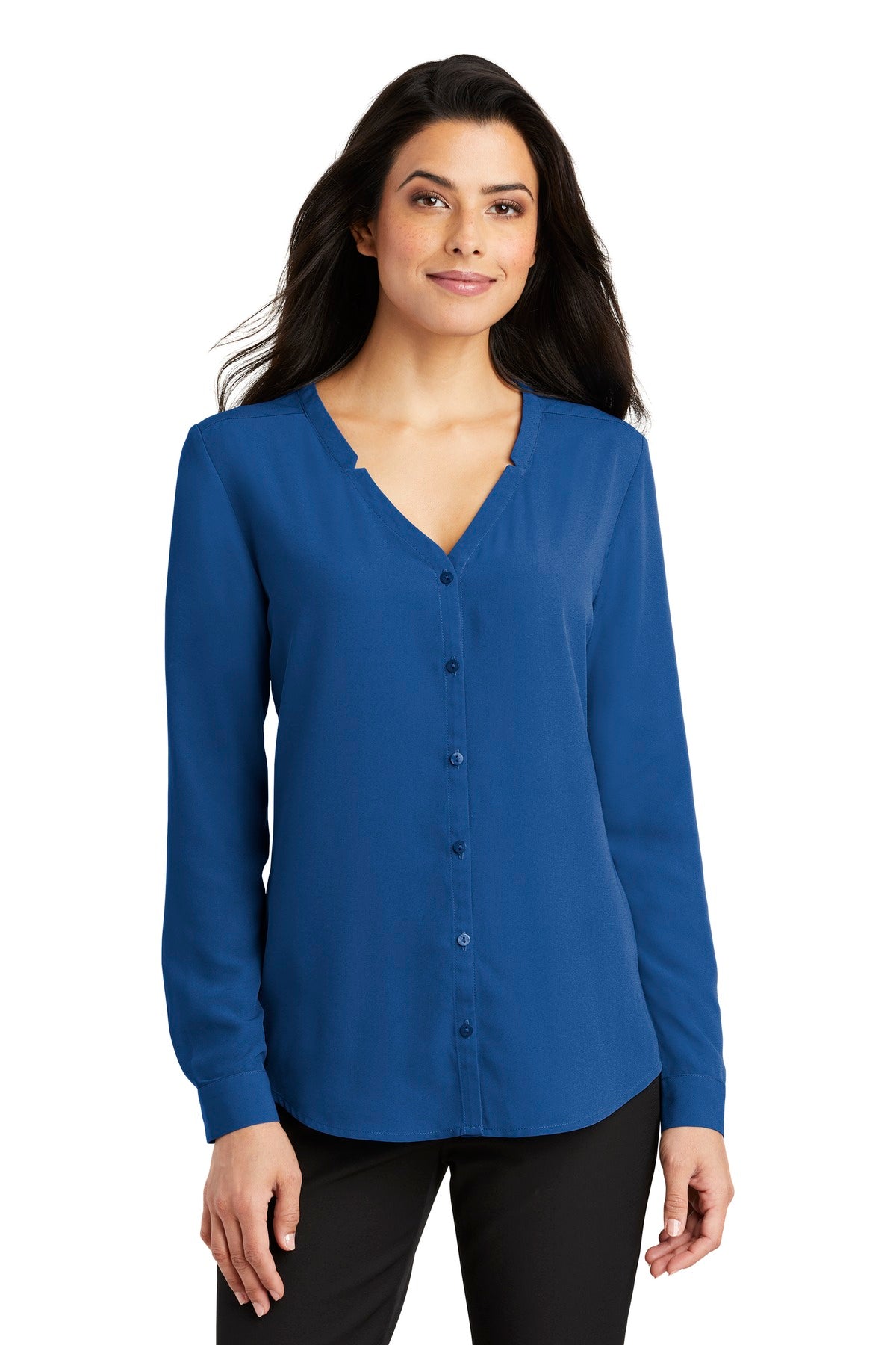 Port Authority? Women's Long Sleeve Button-Front Blouse. LW700
